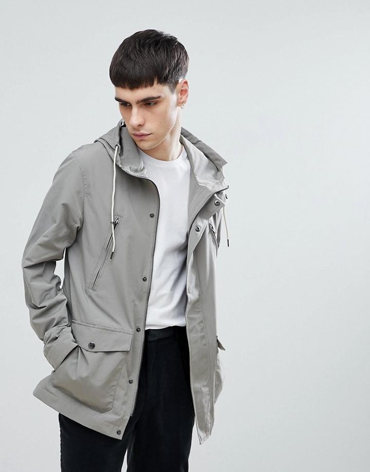 Lindbergh Parka Jacket In Sand - Stone