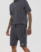 The Couture Club Two-piece Shorts In Navy Pinstripe