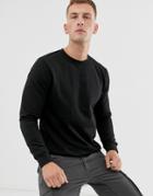 Soul Star Basic Sweatshirt In Black - Black