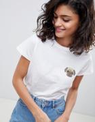 Heartbreak Pug T Shirt - White