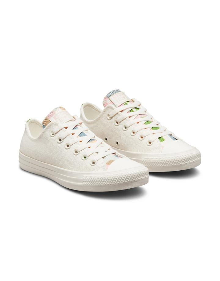 Converse Chuck Taylor All Star Ox Crafted Folk Canvas Sneakers In Egret-white