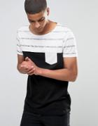 Asos T-shirt In Mini Stripe With Boat Neck