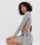 Another Reason Mini Skirt Two-piece - Gray