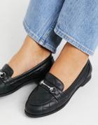 New Look Flat Quilted Loafer In Black