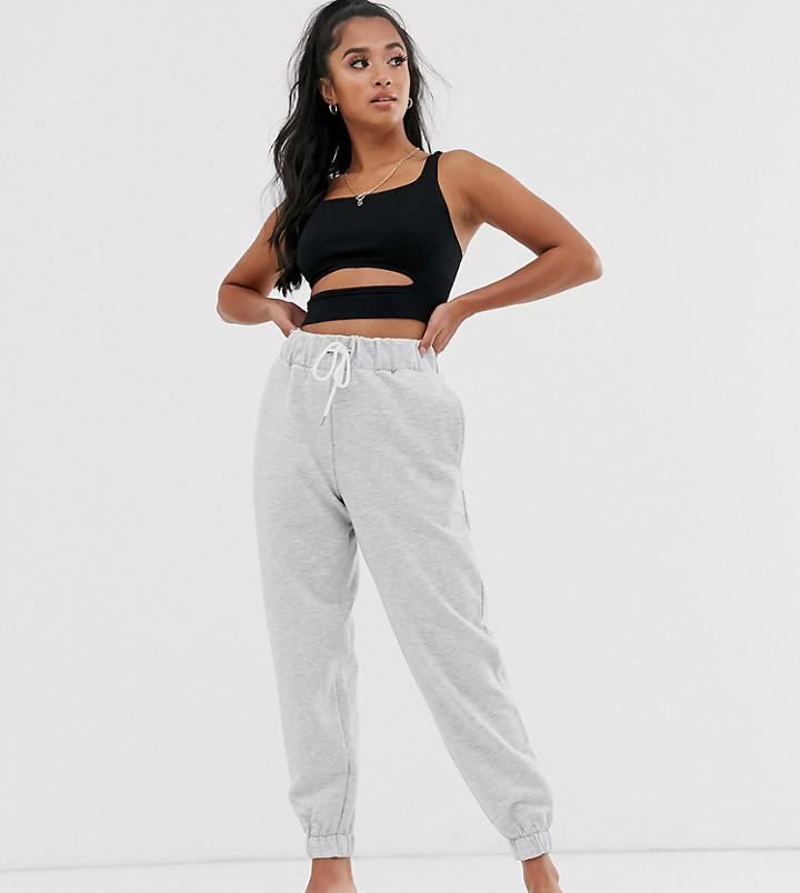 Asos Design Petite Lounge Brushed Gray Jogger - Gray
