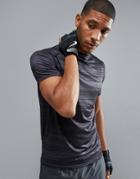 New Look Sport T-shirt With Space Dye Print - Black