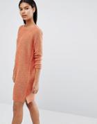 Vila Slouchy Knit Dress - Orange