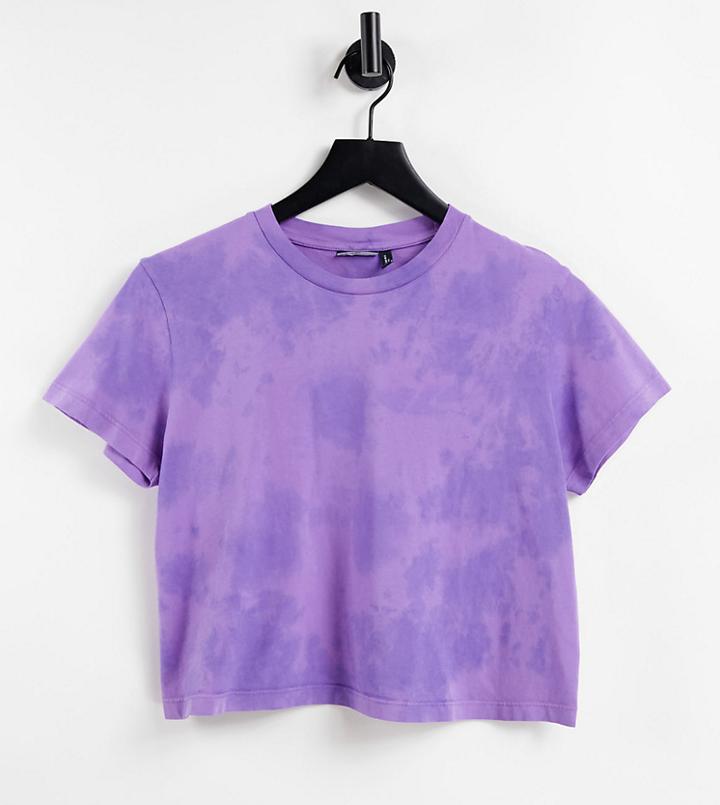 Asos Design Petite Shrunken T-shirt In Pink Tie Dye