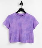 Asos Design Petite Shrunken T-shirt In Pink Tie Dye