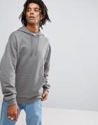 Asos Oversized Hoodie In Gray - Red