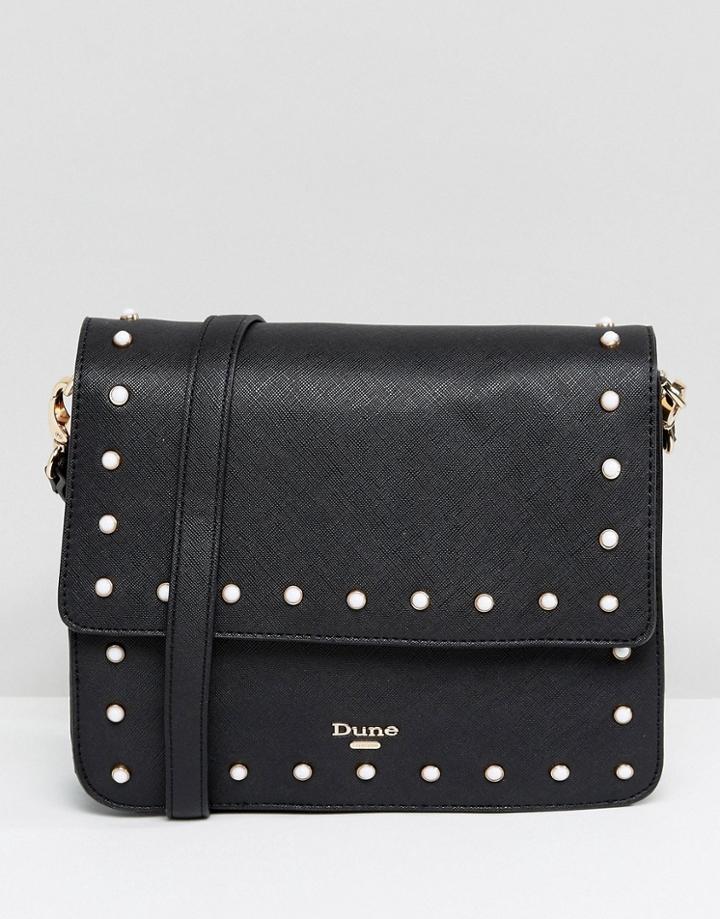 Dune Pearl Studded Crossbody Bag - Black