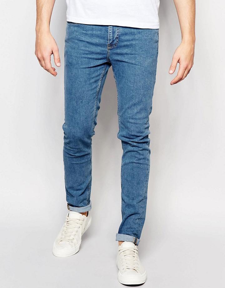 New Look Skinny Jean In Vintage Blue - Blue