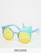 Spangled Mermaid Sunglasses With Yellow Lens