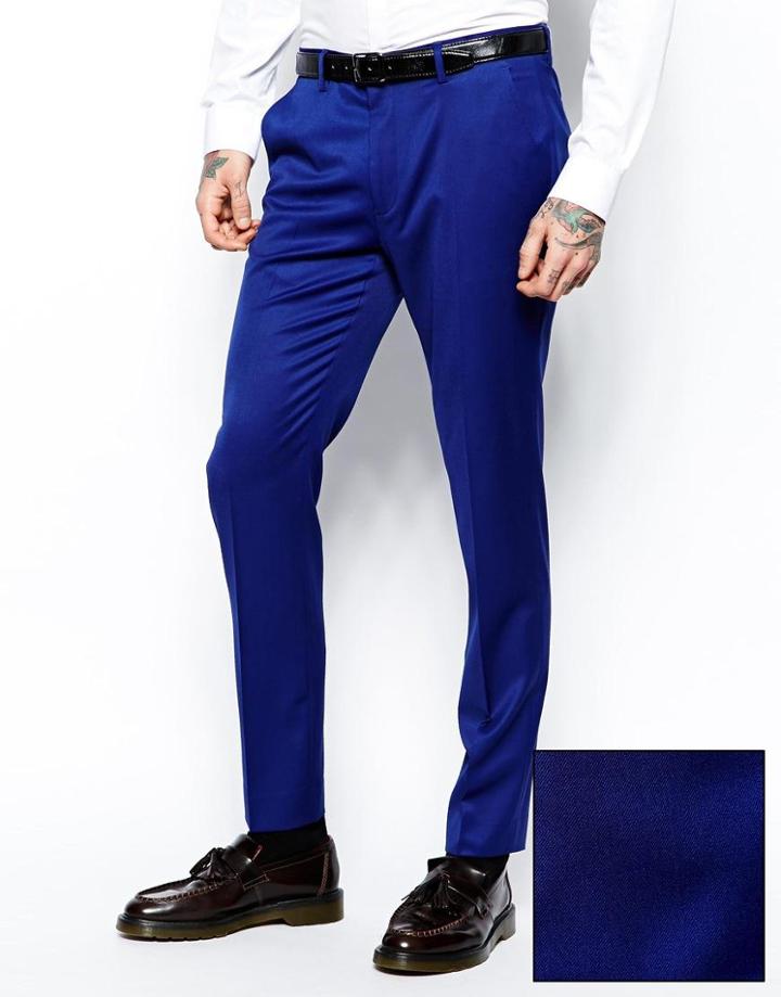 Asos Skinny Fit Suit Pants In Polywool