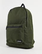 French Connection Fcuk Logo Backpack In Khaki-green