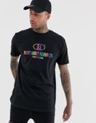 Night Addict Logo T-shirt In Oversized Fit-multi