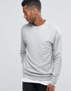 D-struct Ribbed Sweater - Gray