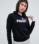 Puma Essentials Logo Pullover Black Hoody - Black