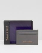 Smith And Canova Classic Leather Card Holder - Gray
