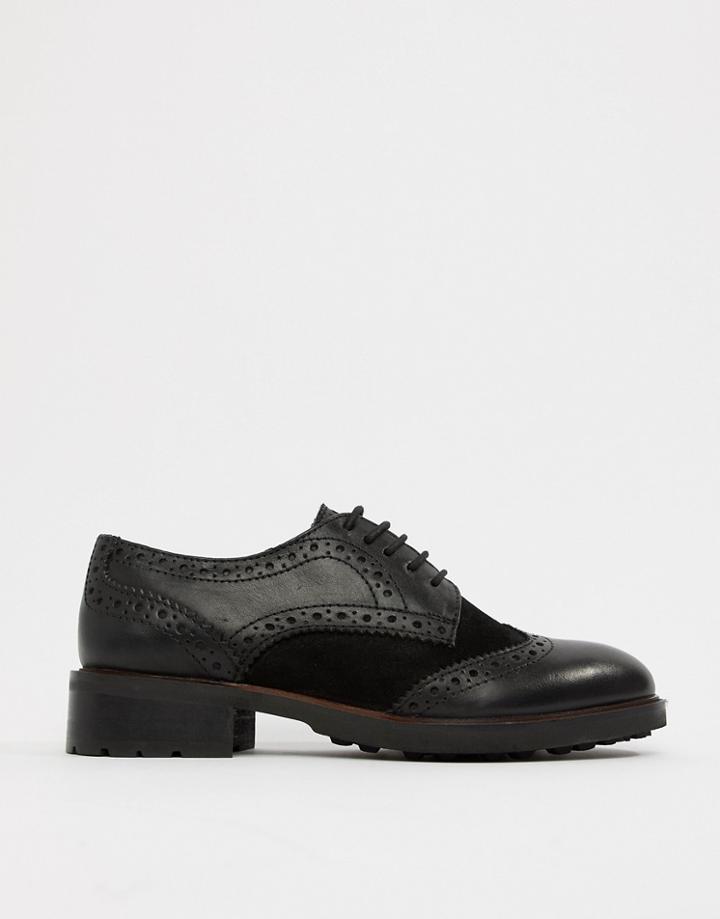 Dune Eva Leather Lace Up Brogues - Black