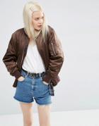 Asos Ultimate Bomber Jacket - Chocolate