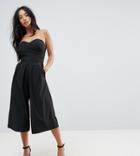 Tfnc Petite Bandeau Culotte Jumpsuit - Black