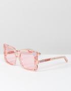 Pared Oversized Cat Eye Sunglasses In Pink - Pink