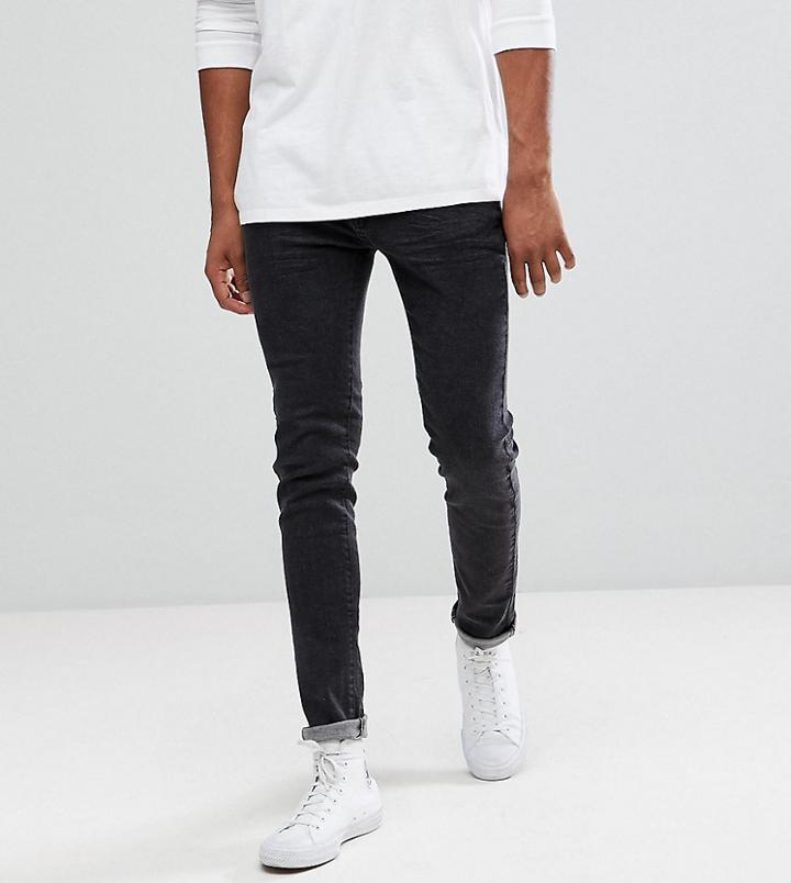 Bellfield Tall Skinny Jeans In Washed Black - Black