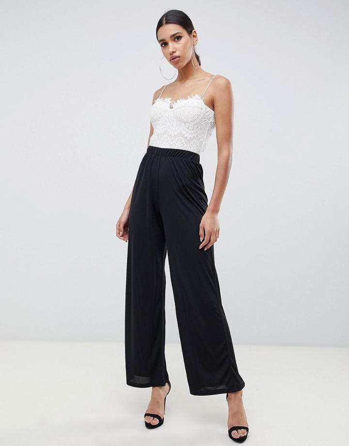 Asos Design Slinky Wide Leg Pants-black