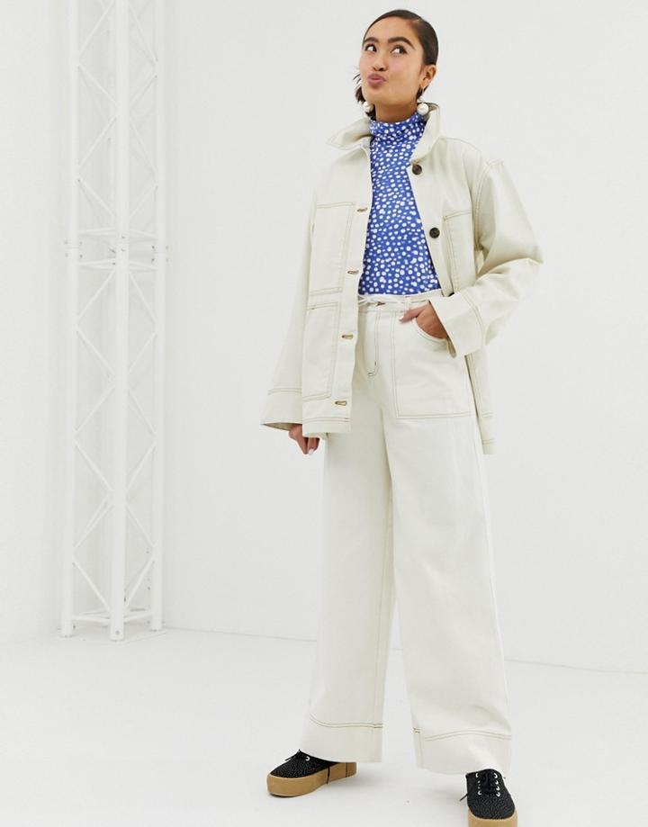 Monki Utility Pants In Beige - Beige