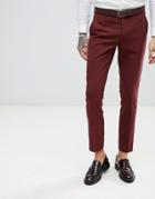 Harry Brown Rust Stretch Skinny Fit Suit Pants - Copper