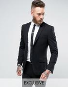 Only & Sons Super Skinny Suit Jacket In Black - Black