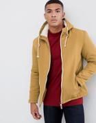 Brave Soul Hooded Jacket With Toggles-tan