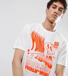 Puma T-shirt With Worldwide Print In White Exclusive To Asos - White