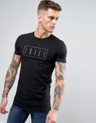 Asos Longline Muscle T-shirt With Trill Print - Black