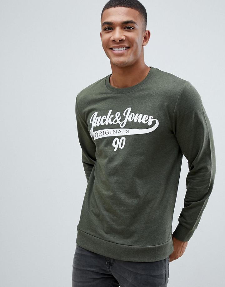Jack & Jones Logo Crew Neck Sweat - Green