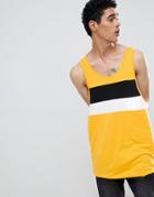 New Look Color Block Tank In Yellow - Yellow