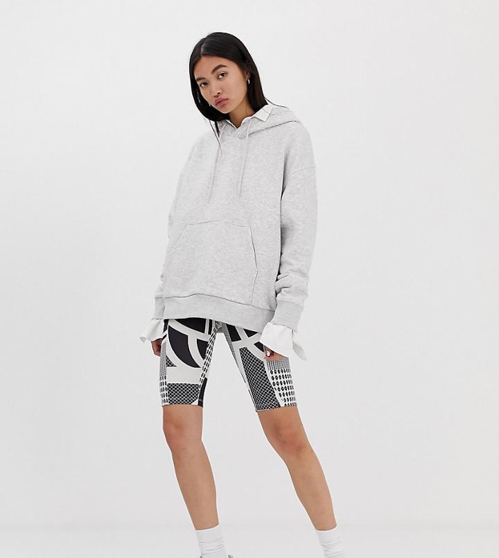 Weekday Abstract Print Legging Shorts In Gray