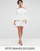 John Zack Petite Tailored Short - Cream