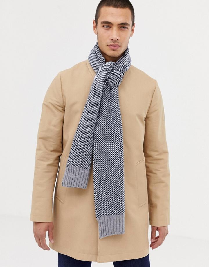 Ted Baker St Just Scarf With Stripe - Blue