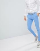 Asos Design Super Skinny Suit Pants In Provence Blue - Blue