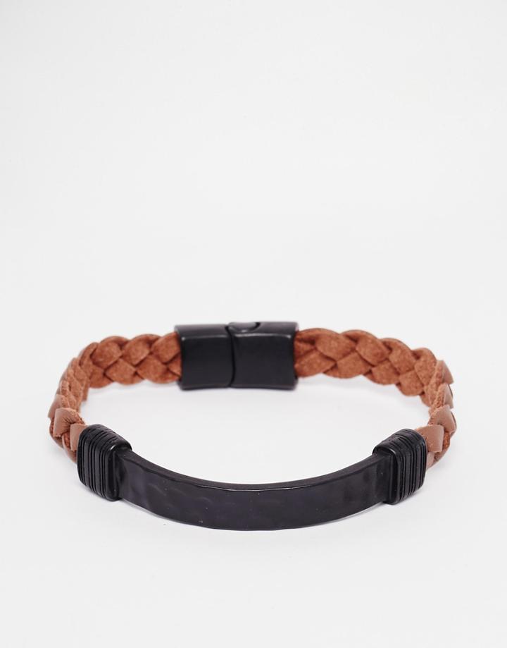 Icon Brand Braided Bunch Bracelet - Tan