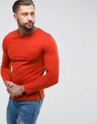 Another Influence Long Sleeve Pocket T-shirt - Brown