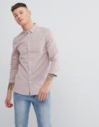 Another Influence Plain Chambrey Long Sleeve Shirt - Pink