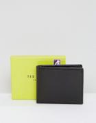 Ted Baker Wallet Coin Bi-fold With Contrast Edge - Black