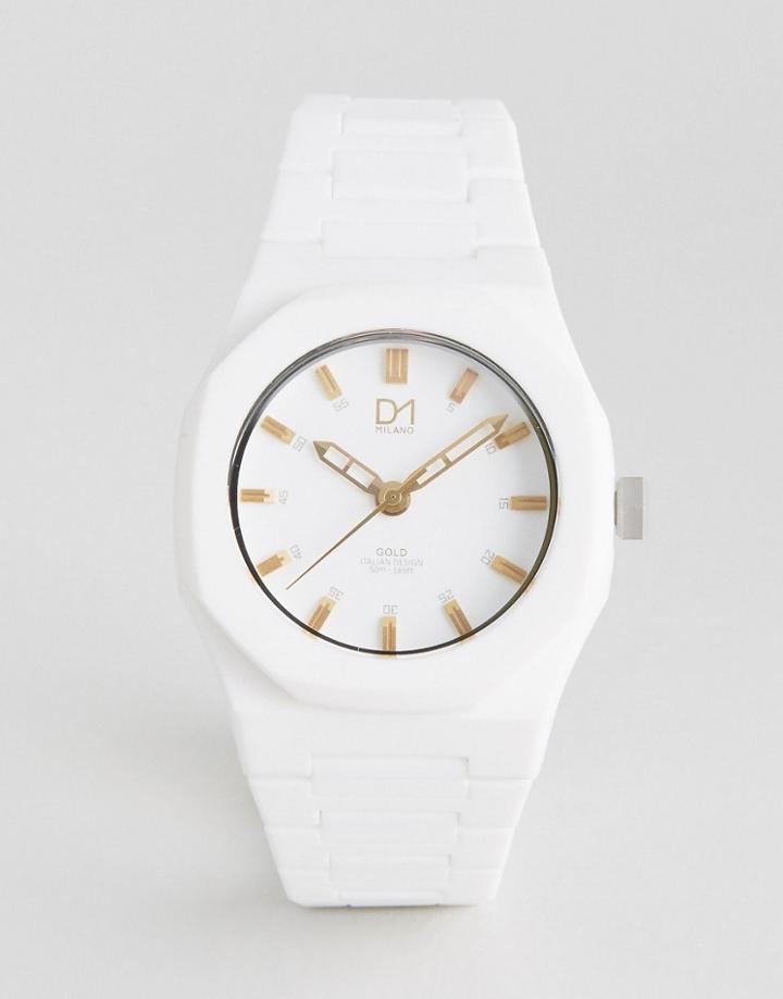 D1 Milano Gold Collection White Watch - White