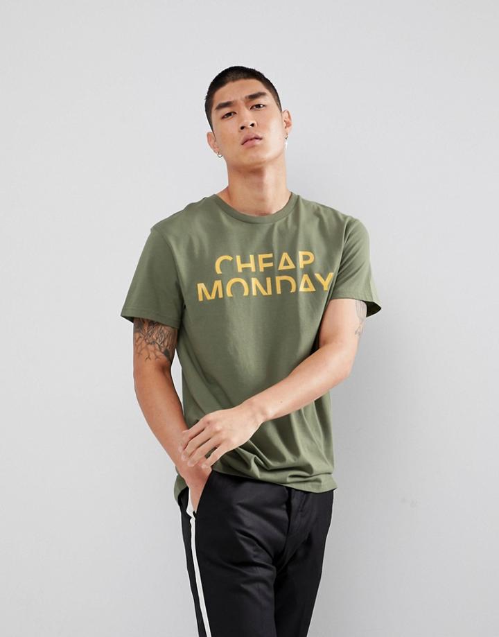 Cheap Monday Splice Logo Standard T-shirt - Gray