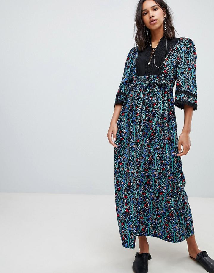 Sabina Musayev Deep Forest Print Maxi Dress - Multi