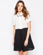 Vila Color Block Shirt Dress - As Sample
