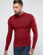 Asos Musle Fit Polo Shirt In Pique With Logo In Red - Red